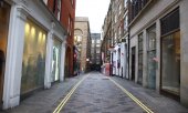 Leergefegte Straße am Covent Garden in London während des Lockdowns. (© picture-alliance/dpa)
