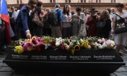 21 August, 2019: commemoration in Prague of the victims of the bloody oppression of demonstrators 50 years ago. (© picture-alliance/dpa)