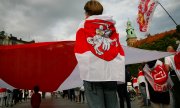 Polonya'nın Krakov şehrinde düzenlenen dayanışma eylemi, 9 Ağustos 2023. (© picture alliance / NurPhoto / Klaudia Radecka)