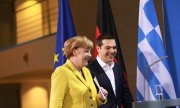 Merkel stressed that the Euro Group, and not Germany, will decide on bailout payments for Greece. (© picture-alliance/dpa)