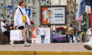 Affiches électorales, dans les rues de Kiev. (© picture-alliance/dpa)