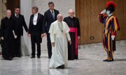 Papa Franciscus çarşamba günleri yapılan kabul töreninde (22 Ekim). (© picture-alliance/dpa)
