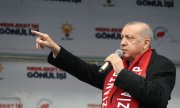 Erdoğan auf einer Wahlkampfveranstaltung in Gaziantep. (© picture-alliance/dpa)
