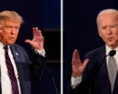 The Presidential candidates in 2020: incumbent Donald Trump (Republican, left) and challenger Joe Biden (Democrat) (© picture-alliance/dpa)