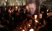 A public mourning ceremony for Navalny in Rome (© picture alliance / ASSOCIATED PRESS / Andrew Medichini)
