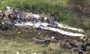 Israeli security forces at the crash site of the F-16 fighter jet. (© picture-alliance/dpa)