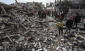 İsrail hükümeti, Refah'ı sivil halkı canlı kalkan olarak kullandığını düşündüğü Hamas'ın son kalesi olarak görüyor. (© picture alliance/dpa / Abed Rahim Khatib)