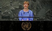 Estonian President Kersti Kaljulaid. (© picture-alliance/dpa)