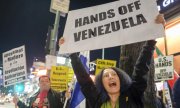 Manifestation de défense de la souveraineté du Venezuela à Los Angeles, aux Etats-Unis. (© picture-alliance/dpa)