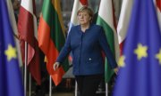 Bundeskanzlerin Merkel auf dem EU-Gipfel im Oktober in Brüssel. (© picture-alliance/dpa)