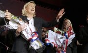 Front National leader Marine Le Pen. Voter turnout was around 51 percent. (© picture-alliance/dpa)
