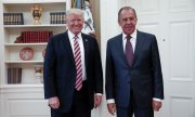 Sergey Lavrov with Donald Trump in the White House on May 10. (© picture-alliance/dpa)