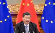 Le président chinois Xi Jinping en visioconférence, le 30 décembre 2020. (© picture alliance/Xinhua News Agency/Li Xueren)