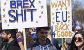 Des participants à une manifestation "Stop Brexit", en mars 2017, à Londres. (© picture-alliance/dpa)