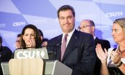 Markus Söder, ministre-président de Bavière et tête de liste de la CSU, après les élections. (© picture-alliance/dpa)
