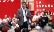 Pedro Sánchez bei einem Wahlkampfauftritt. (© picture-alliance/dpa)