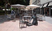 Empty cafés in Las Palmas de Gran Canaria on 3 September 2020. (© picture-alliance/dpa)
