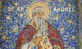 Ein Mosaik des Heiligen Andreas in einer Kathedrale in Constanța. (© picture-alliance/dpa)