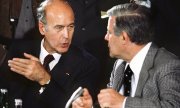 Valéry Giscard d'Estaing avec le chancelier allemand Helmut Schmidt, lors d'un sommet européen à Brême en 1978. (© picture-alliance/dpa)
