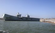 Le nouveau porte-avion HMS  Queen  Elizabeth  sera déployé dans le Sud de la mer de Chine. (© picture-alliance/Steve Parsons)