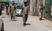 Afgan güvenlik güçleri, çatışmaların sürdüğü Kunduz'da devriye geziyor (24 Haziran 2021). (© picture-alliance/Samiullah Quraishi)
