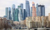 Moskova Uluslararası İş Merkezi Moscow City'ye bir bakış. (© picture alliance/dpa/TASS/Maxim Churusov)