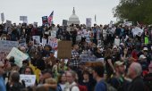 The protests were directed against numerous Trump policies. Since taking office in January, the US president has issued executive orders with extreme consequences on an almost daily basis. (© picture alliance / Anadolu / Celal Gunes)