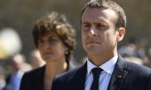 Emmanuel Macron ve istifa eden Savunma Bakanı Sylvie Goulard (© picture-alliance/dpa)