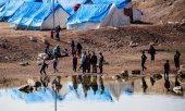 Camp in Syria where the families of IS fighters are being held in isolation. (© picture-alliance/dpa)