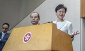 Hong Kong Özel İdare Baş Yöneticisi Carrie Lam. (© picture-alliance/dpa)