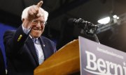 Bernie Sanders on 11 February 2020 at an election rally in Manchester, New Hampshire. (© picture-alliance/dpa)