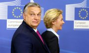Viktor Orbán und Ursula von der Leyen vergangenes Jahr in Brüssel. (© picture-alliance/Dursun Aydemir)