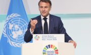 French President Emmanuel Macron is hosting the 2025 UN Ocean Conference in Nice. (© picture-alliance/dpa/MAXPPP Sebastien Botella)