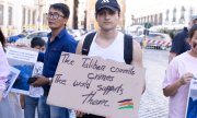Protests in Rome against human rights abuses by the Taliban. (© picture alliance / ZUMAPRESS.com / Matteo Nardone)
