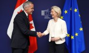 Kanadas Premierminister Mark Carney und EU-Kommissionspräsidentin Ursula von der Leyen im Europäischen Parlament in Straßburg. (© picture alliance / ZUMAPRESS.com / Justin Tang)