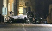 Das Auto explodierte vor einem Gericht in Londonderry. (© picture-alliance/dpa)
