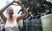 В преддверии выборов Колесникова входила в состав женской тройки, возглавившей протесты в Беларуси. До своего исчезновения Колесникова была единственной из трио, кто ещё оставался в стране. (© picture-alliance/dpa)