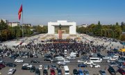 Demonstration in Bischkek. (© picture-alliance/dpa)