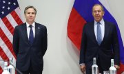 US Secretary of State Antony Blinken (left) and his Russian counterpart Sergey Lavrov in Reykjavík on 20 May. (© picture-alliance/dpa)