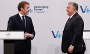 Macron and Orbán met at a summit of the Visegrád Group. (© picture-alliance/dpa)