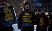 Protesters in New York demand that ICE cease its operations throughout the country. (© picture alliance / ZUMAPRESS.com  Edna Leshowitz)