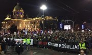 Demonstration in Belgrad. (© picture-alliance/dpa)