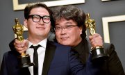 Le coscénariste de Parasite, Han Jin-won, et le réalisateur, Bong Joon-ho.(© picture-alliance/dpa)