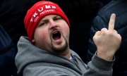 A Trump supporter during the storming of the Capitol. (© picture-alliance/dpa/Carol Guzy)