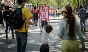 Beim Klimaprotest in Paris am 9. Mai. (© picture-alliance/Jacopo Landi)