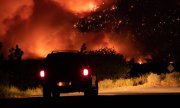 A wildfire near Lytton, where 49.6 degrees Celsius were recorded on 29 June. (© picture-alliance/Daryl Dyck)