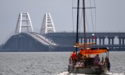 Le pont du détroit de Kertch relie la Crimée à la Russie. (© picture alliance/dpa/TASS/Sergei Malgavko)