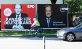 Olaf Scholz's SPD emerged the strongest force with 25.7 per cent of the vote, but the CDU under Armin Laschet would also have a parliamentary majority together with the Greens and the FDP. (© picture-alliance/ROPI/Antonio Pisacreta)