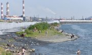 The lake in the mining city of Norilsk was reopened for bathing in 2021. (© picture-alliance/TASS/Denis Kozhevnikov)