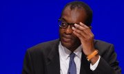 British Chancellor of the Exchequer Kwasi Kwarteng at the Conservative Party Conference in Birmingham on 3 October. (© picture alliance/ASSOCIATED PRESS /Aaron Chown)